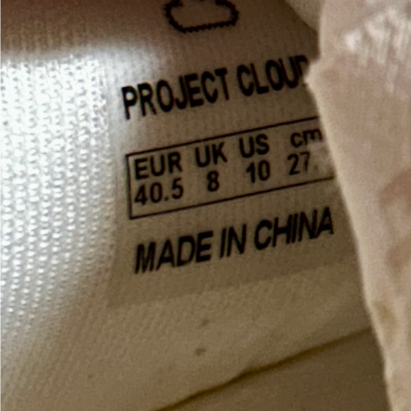 Project Cloud Memory Foam Insole ~ Women's Size 10 White/Leopard Print Sneakers - Picture 12 of 15